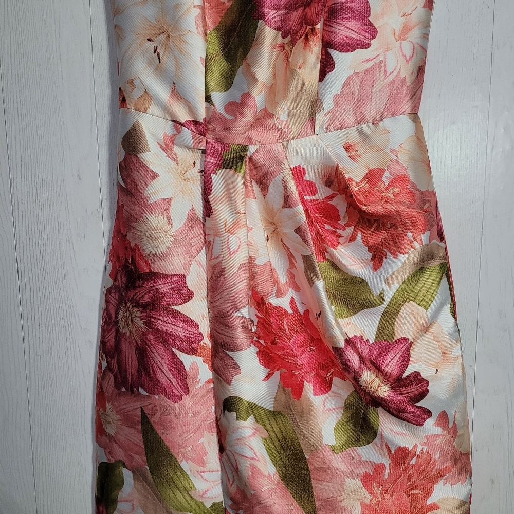 Kay Unger Frankie Draped Floral Dress size 8 - Picture 7 of 12
